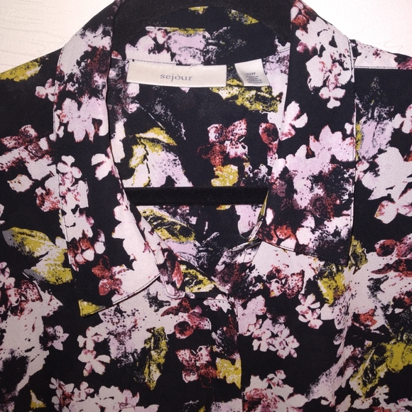 Sejour Floral Button-up Plus Size 20w - Picture 2 of 5